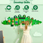 VEVOR Dinosaur Activity Busy Board Wall, 11 Activities Board, Montessori Sensory Wall Panel for Kids 3-12 Years, Sensory Activity Panel, Ideal