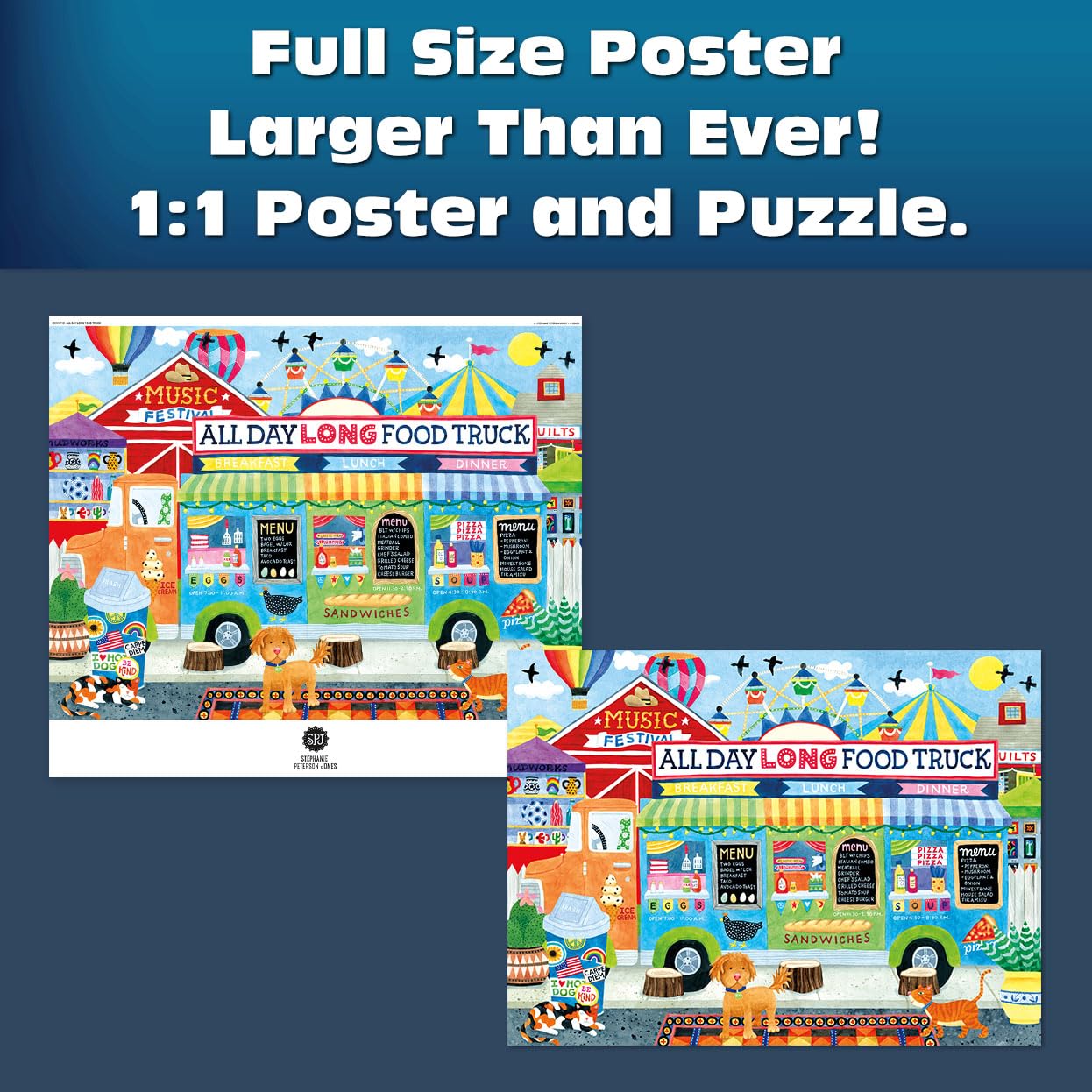Buffalo Games - All Day Long Food Truck - 1000 Piece Puzzle for Adults