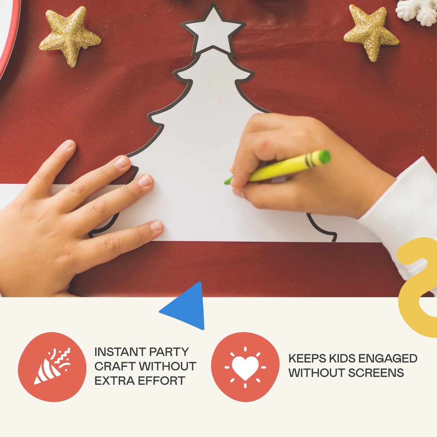 Tiny Expressions - Bulk Christmas Tree Headbands (Pack of 12) - Easy, Color Your Own Xmas Themed Party Headband