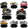 Motorcycle Motorbike Happy Birthday Honeycomb Centerpieces Extreme Soprts Racing Motocross Dirt Bike Theme Decor for Motorcycle Rider Man Boys Teen