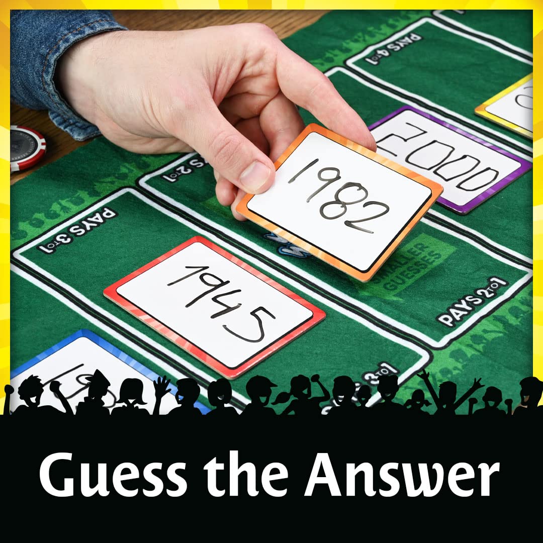 Wits and Wagers Deluxe Board Game | The Trivia Game Where You Don't Need the Answers to Win | Party Game for Groups | 4+ Players | Age 10+