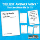 Kids Create Absurdity Funny Card Game for Kids Family Game Night Laugh Until You Cry- A Fun Fill in The Blank Card Game for Ages 6-12 Years Old