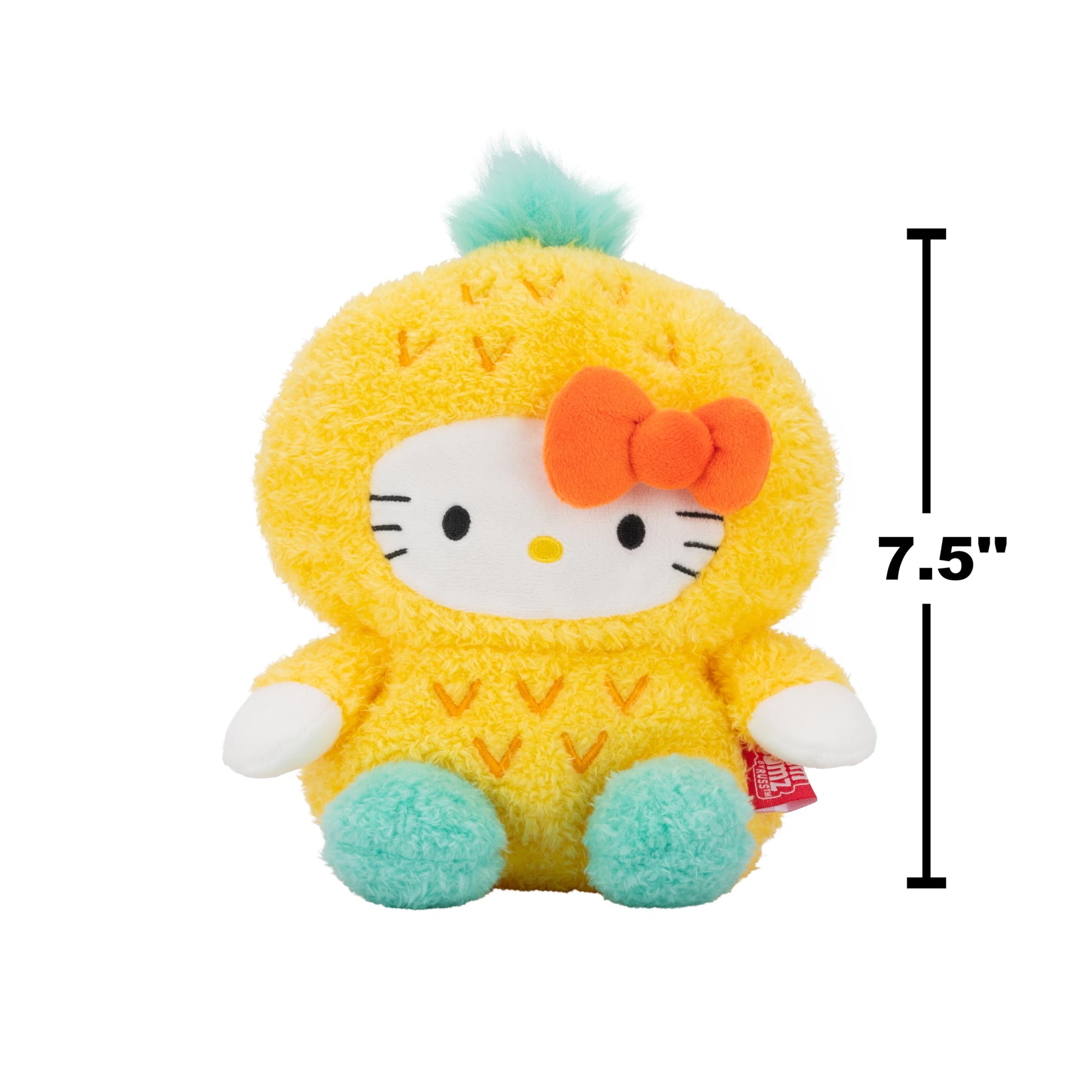 BumBumz 7.5-inch Hello Kitty FruitBumz Plush - Sanrio Hello Kitty Dressed as a Pineapple Collectible Toy - from the Makers of Original Squishmallows
