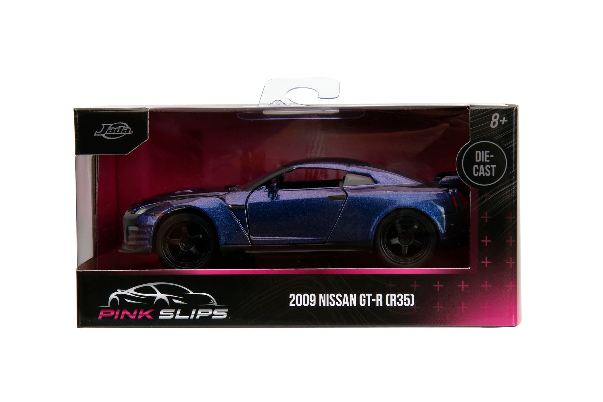Jada Pink Slips 1:32 W2 2009 Nissan GT-R Die-Cast Car, Toys for Kids and Adults(Metallic Purple)
