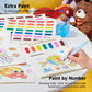 Shuttle Art Paint with Water Coloring Book for Kids, 25 Sea World Themed Pages with 2 Brushes, Mess-Free Watercolor Paint Set, Travel-Friendly Art