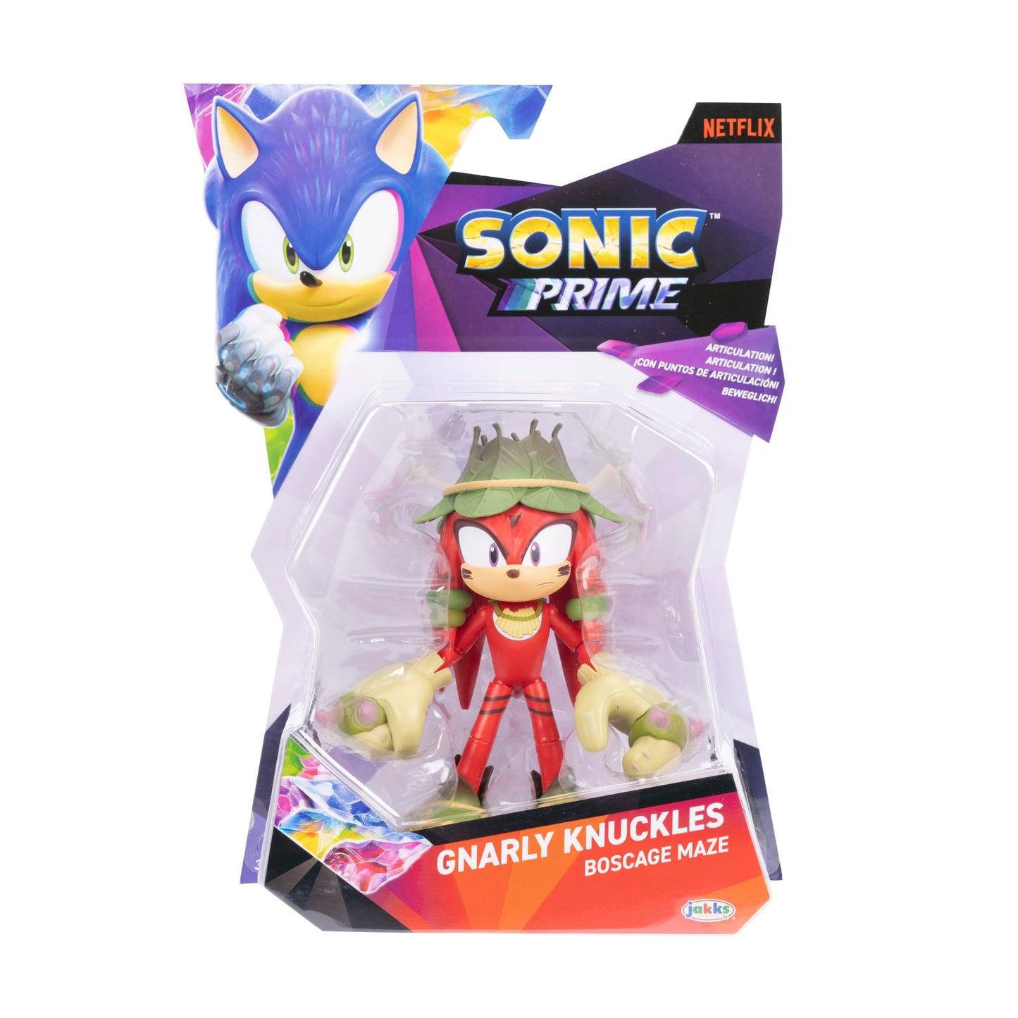 Sonic Prime 5" Articulated Action Figure - Gnarly Knuckles