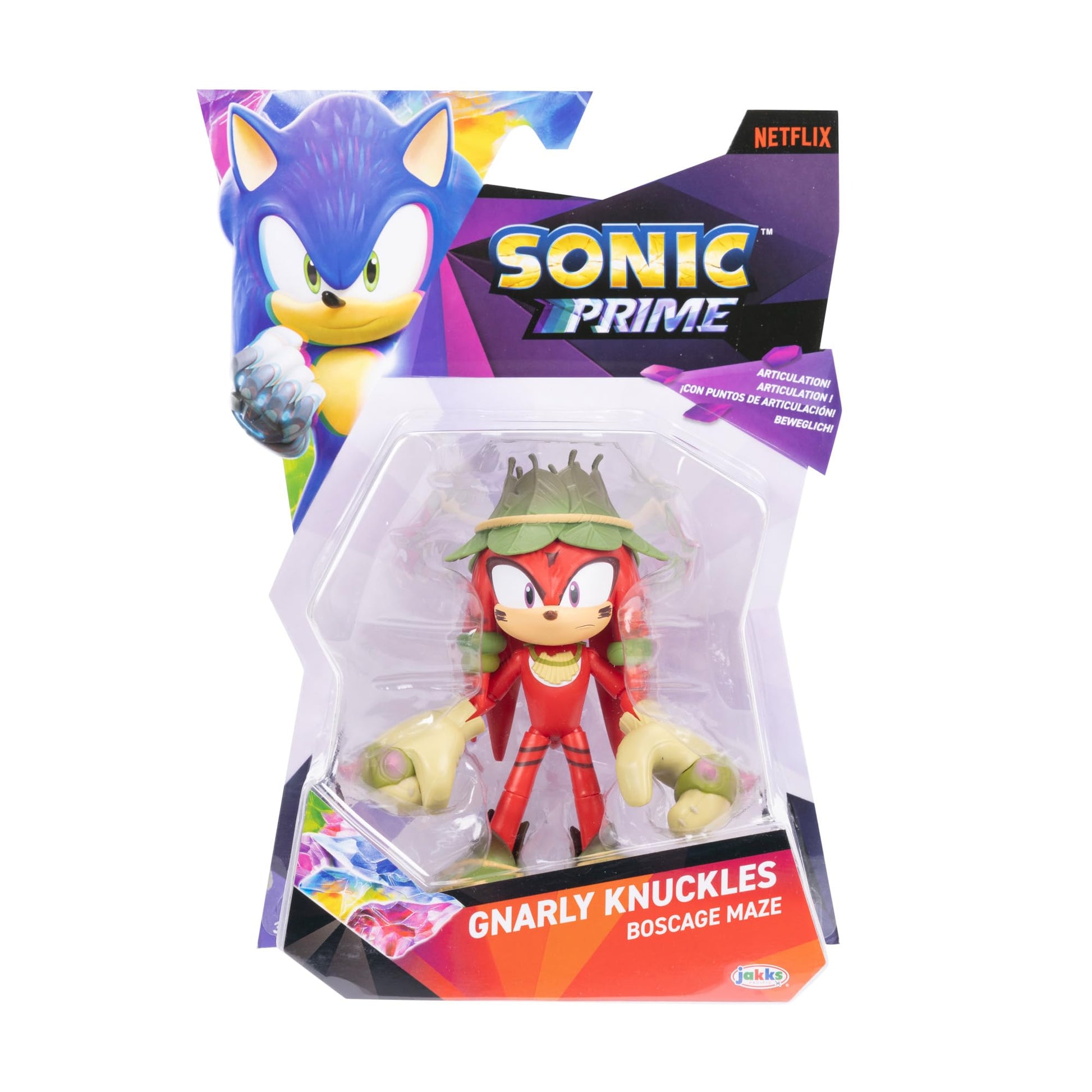 Sonic Prime 5" Articulated Action Figure - Gnarly Knuckles