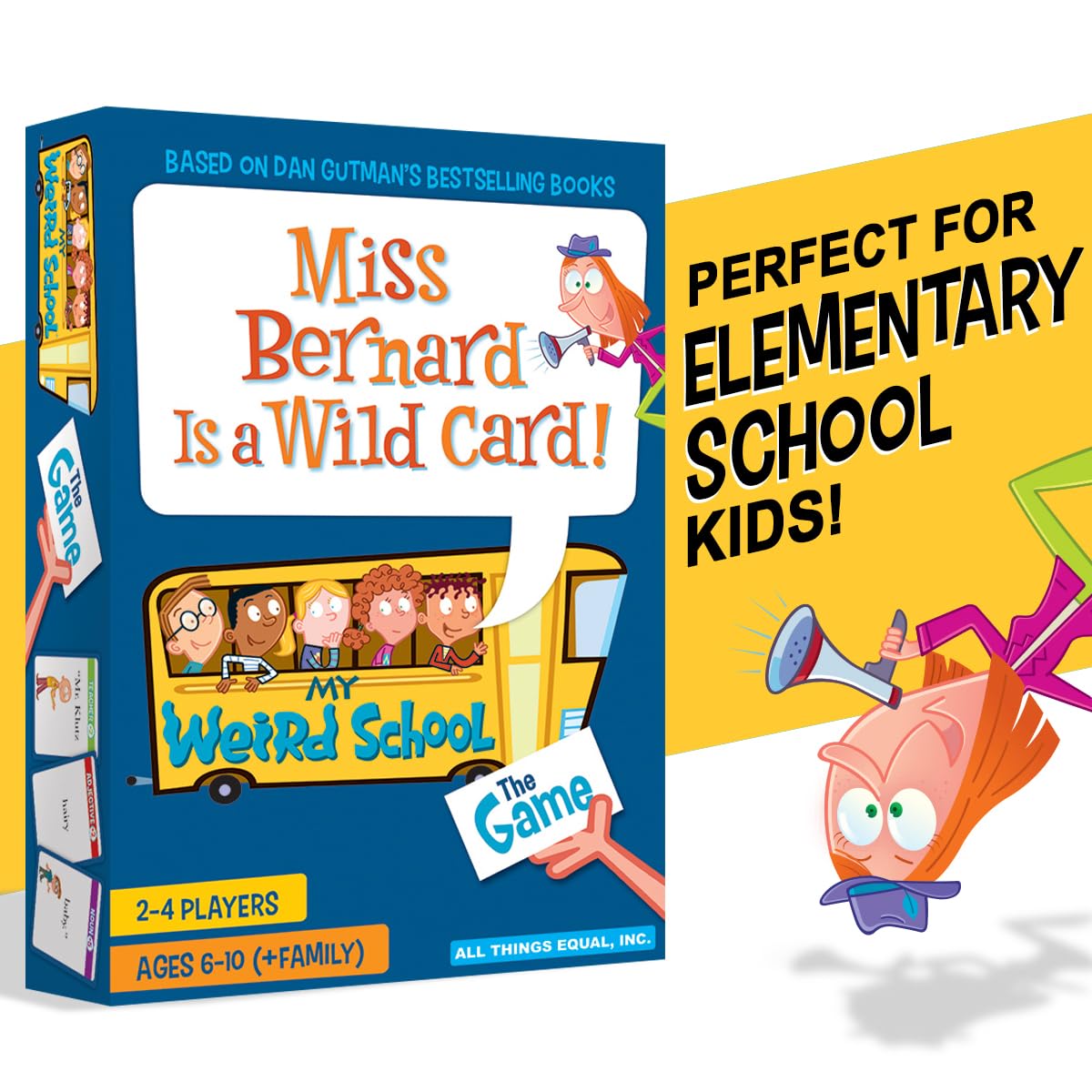 My Weird School Game Miss Bernard Is A Wild Card, Funny Educational Card Game for Kids and Family, Silly Sentence Building Game