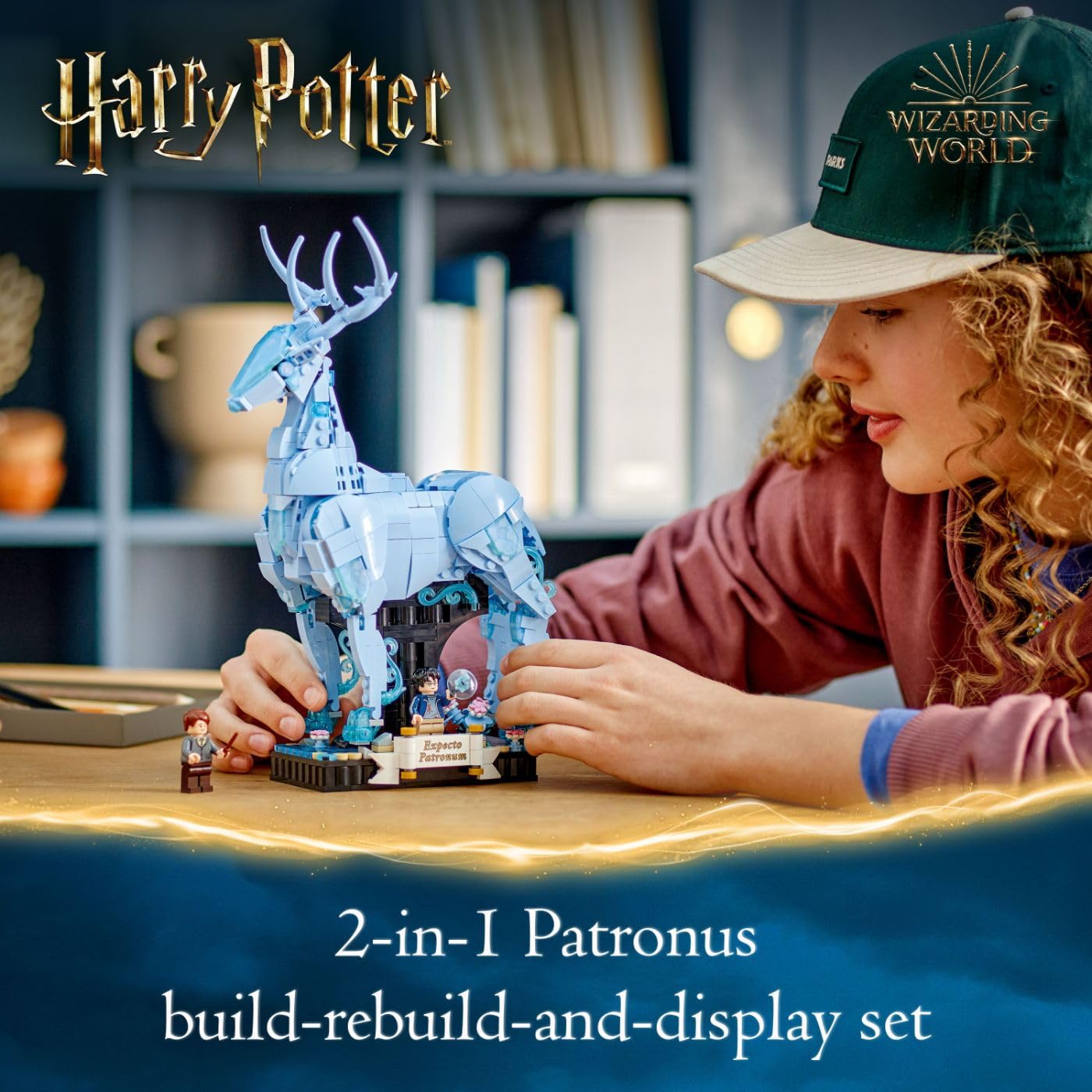 LEGO Harry Potter Expecto Patronum 76414 Collectible 2-in-1 Building Set; Birthday Gift Idea for Teens or Fans Aged 14 and Up; Build and Display