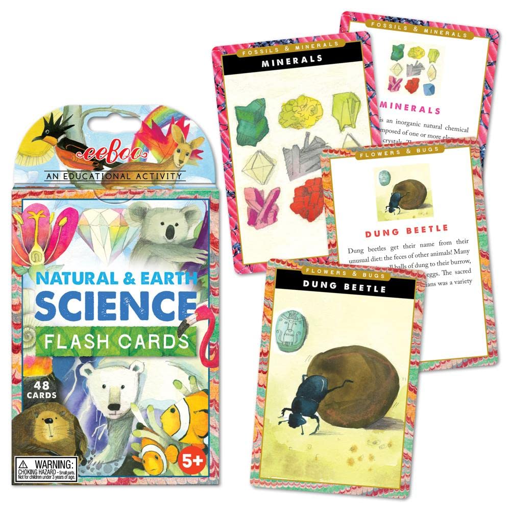 eeBoo: Natural and Earth Science Educational Flash Card, Includes a Colorful Illustration on One Side and Informational Facts on The Other Side,