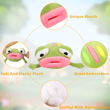 CAZOYEE Soft Frog Plushies Gifts for Girls Boys, Frog Snuggly Hugging Pillow, Cuddly Stuffed Animals Decoration,10"