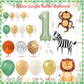 Wild One Birthday Decorations,Jungle Safari Animal Theme First Birthday Decorations Baby Shower Party Supplies for Boy Girl Photo Banner, Balloon Box