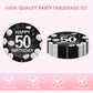 50th Birthday Party Supplies Serves 20 Black 50 Years Old Party Paper Dessert Plates Napkins Cheers to 50 Years Birthday Party Tableware Set Kit