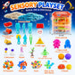 AGENTLAN Stackable Sensory Bin, Construction & Space Sensory Sand Play Set