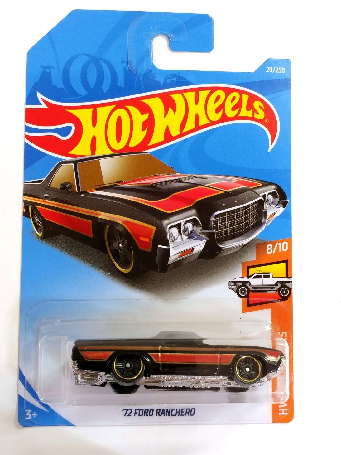 Hot Wheels 2019 Hw Hot Trucks 8/10 - '72 Ford Ranchero (Black)