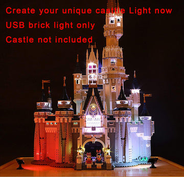 3 Packs X LED Down Lights (USB Powered Brick White LED), Compatible with Lego Bricks or Major Brand Bowerful
