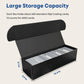 Fageverld Trading Card Storage Box with Dividers, 10 Count Cardboard Collector Boxes for Sports Baseball Mtg, Black