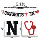 Congrats RN Banner, Future Nurse/BSN/NP, Big Nurse Energy, 2026 Nursing School Survivor Graduation Party Decorations Supplies, Black Glitter