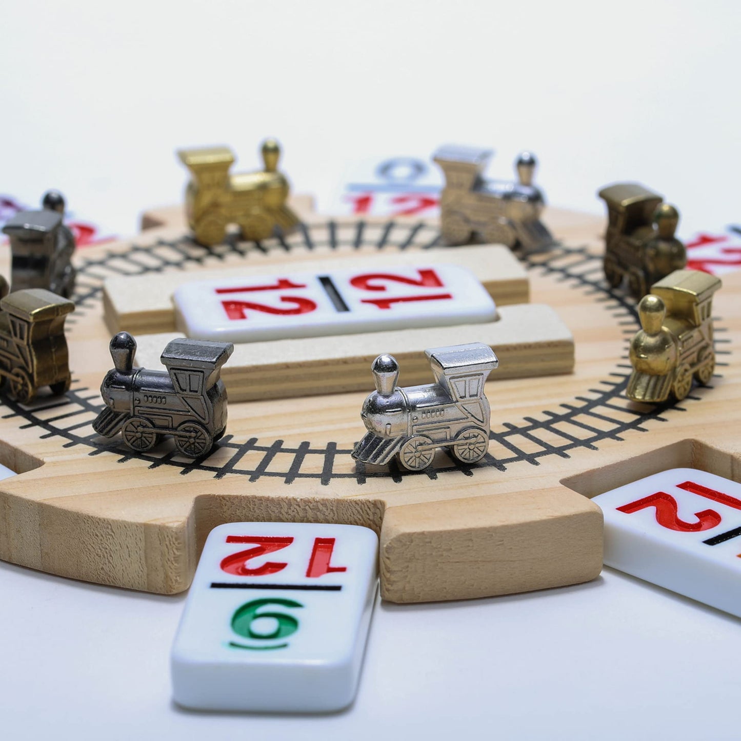 RNK Gaming Mexican Train Dominoes Set Double 12 Color with Numbers