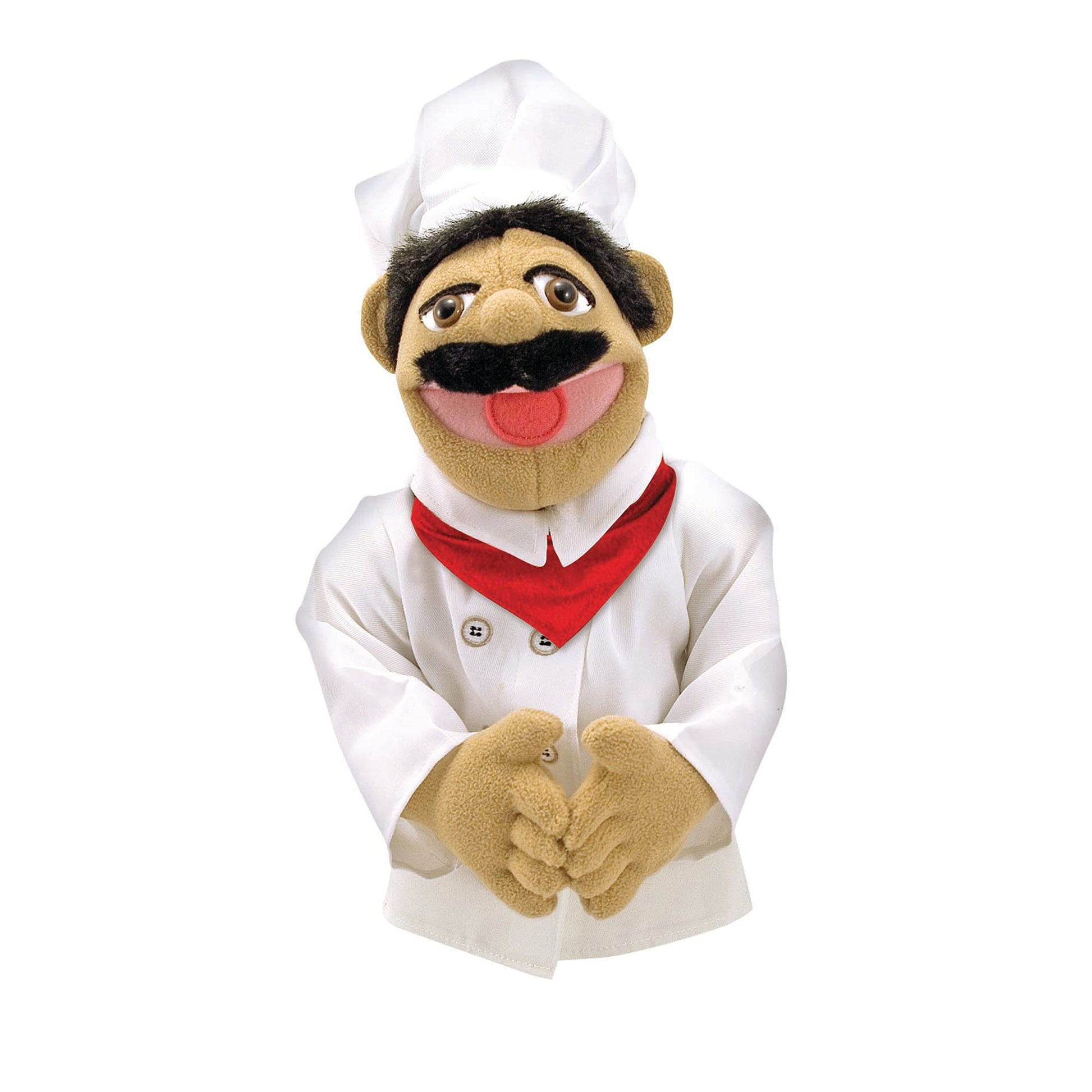 Melissa & Doug Chef Puppet (Al Dente) with Detachable Wooden Rod Pretend Play Chef Puppet Pepe