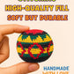 Funny Guy Mugs Footbag Balls 3 Pack Handmade Crocheted Kick Toss Balls from Guatemala Assorted Patterns Rasta