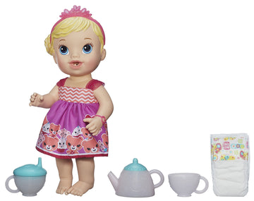 Baby Alive Lil' Sips Blonde Baby Has a Tea Party Doll