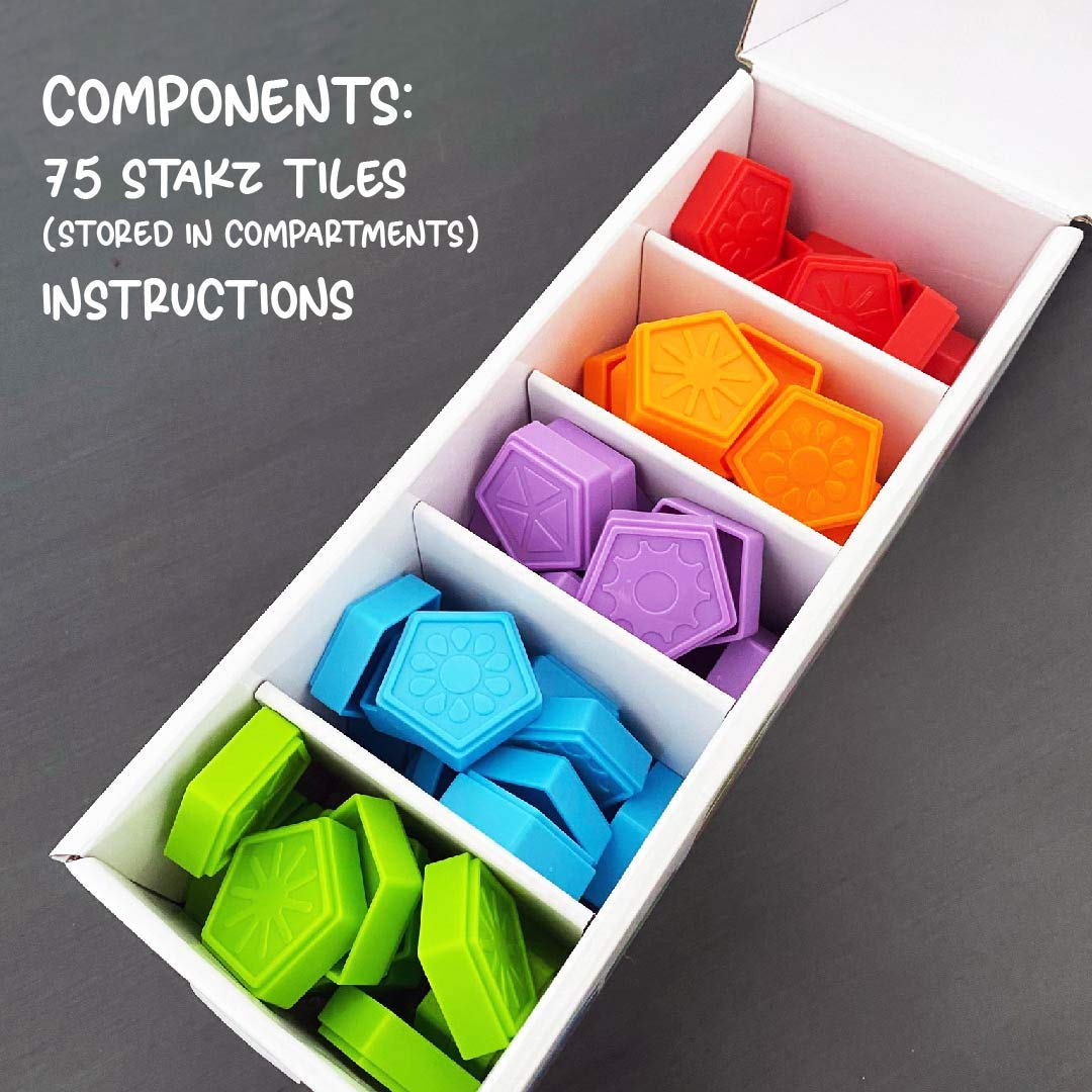 University Games, Stakz, Match-Stack-Win! The Tile-Laying Family Strategy Game for 2 to 4 Players, Ages 6 and Up from (01843)