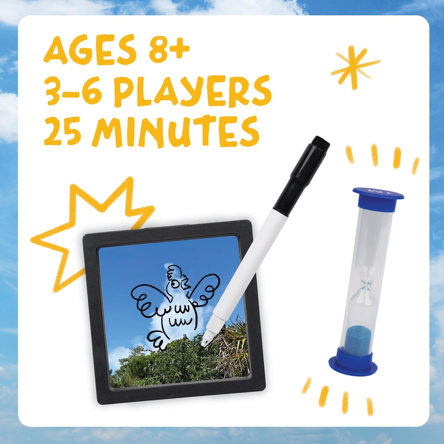 MindWare A Daily Cloud Family Game - Fun Drawing & Caption Card Game for Kids, Teens & Adults - Family Game Night, Boosts Creativity & Storytelling