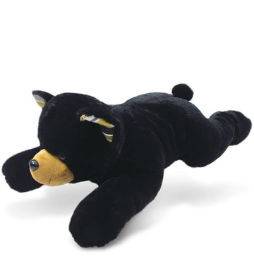 DolliBu Plush Black Bear Stuffed Animal Pillow Size - Super Soft Animal for Kids, Cozy Nap Buddy, Floor Pillow for Kids & Toddlers - 30 Inches