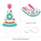 Big Dot of Happiness Donut Worry, Let’s Party - Cone Happy Birthday Party Hats for Kids and Adults - Set of 8 (Standard Size)