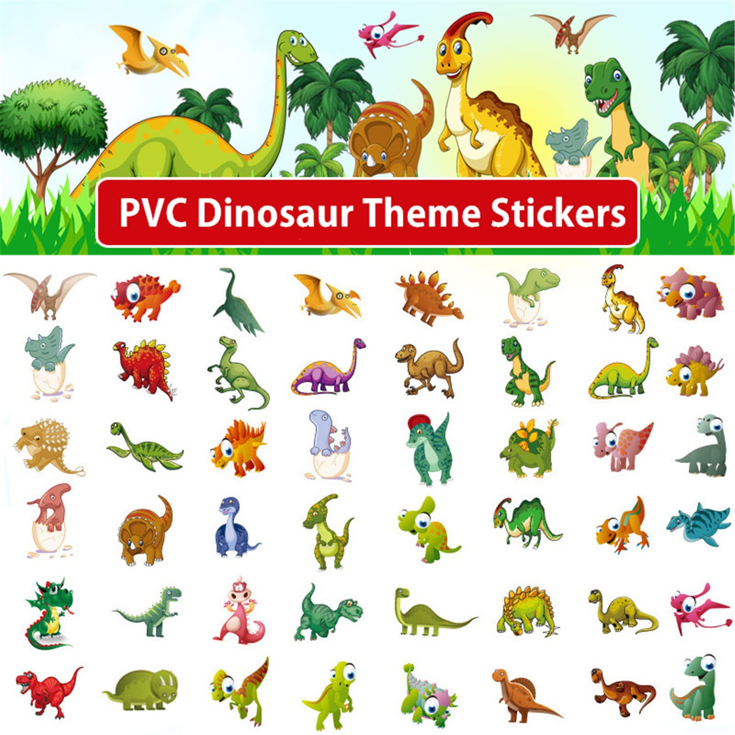 Dinosaur Birthday Decorations, 104 Piece Dinosaur Party Decorations for Boys Dino Birthday Party Supplies Set Include Banner Balloons Cake Toppers