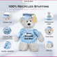 Made By Aliens Cream Brandon Teddy Bear Plush Stuffed Animal Toys 12 Inches Present Gifts for Graduation Day, Personalized Text or Your School Logo on