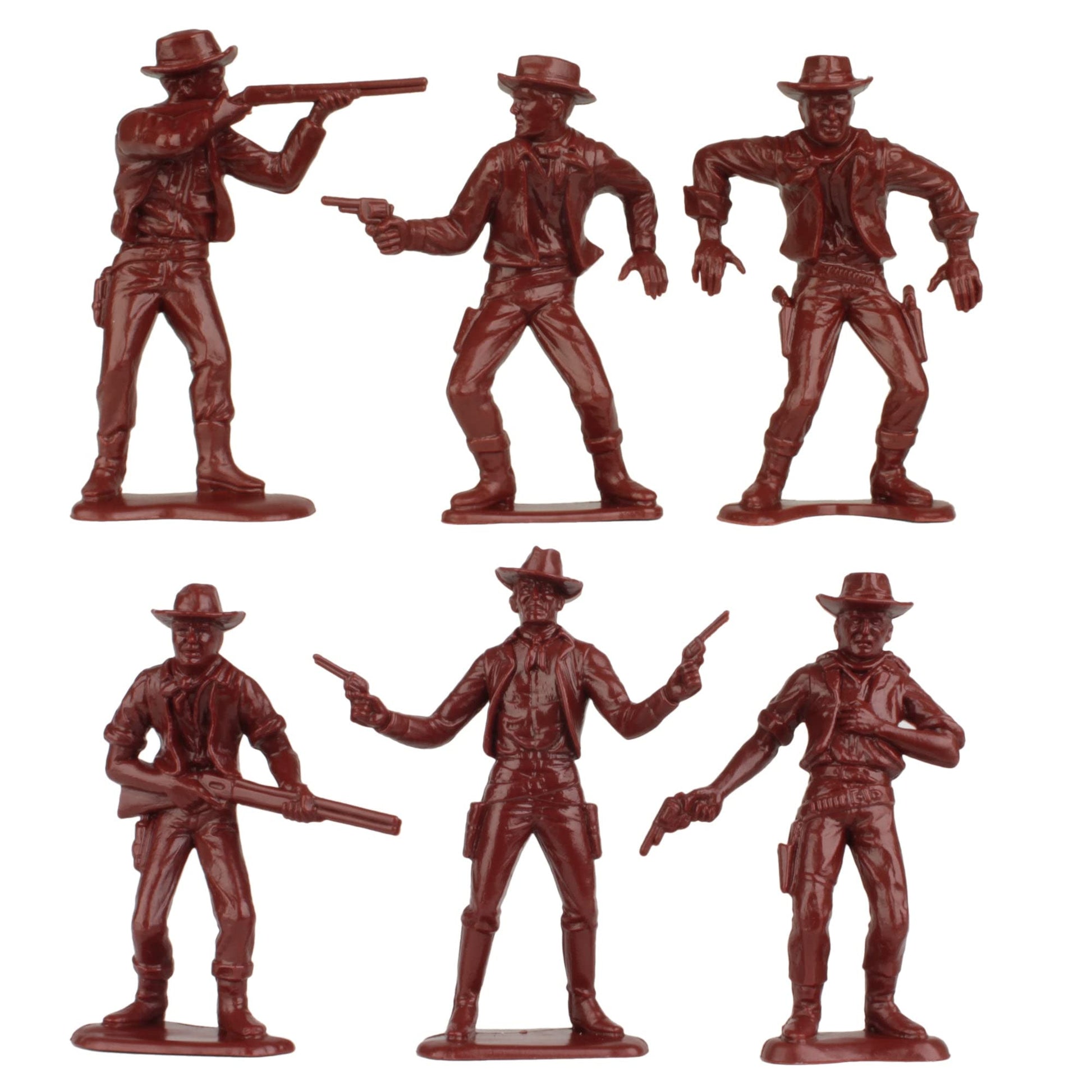 TimMee Cowboys and Indians Plastic Figures - 40pc Playset - Made in USA
