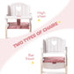 ROBUD Play High Chair, Pretend Play High Chair with Cushion, Movable Table, Wooden Baby Doll Accessories, Fits 18-20 Inch Dolls, White