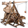 YAQUMW Mini Counterweight Trebuchet with Wheels Europe Medieval Siege Chariot Catapult Weapons DIY 3D Wooden Puzzles Mechanical Model Kits STEM