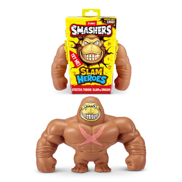 Smashers SLAM Heroes by ZURU, Gorilla (Brown) Stretchable Toy for Boys
