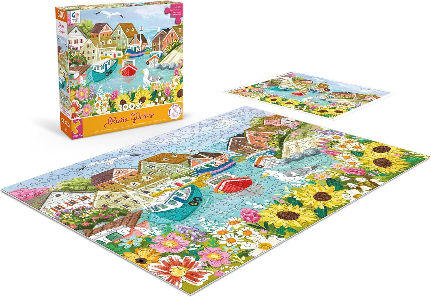 Ceaco - Olivia Gibbs - Sea Town Harbor - 300 Piece Jigsaw Puzzle