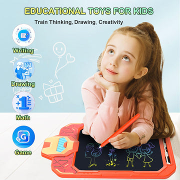 CHAFEGY 10 Inch LCD Writing Tablet for Kids - Mech Warrior, Erasable Doodle Board Drawing Pad, Travel Educational Toy for Toddlers 3-8, Birthday Boys