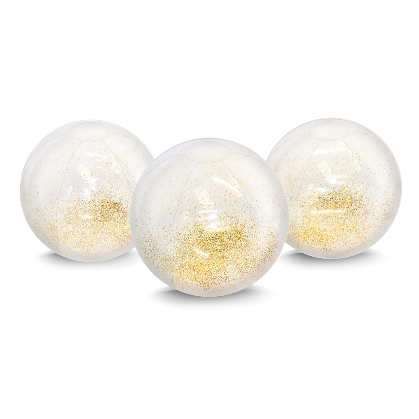 Coconut Outdoor 3-Pack Jumbo 27" Inch Inflatable Glitter Beach Balls