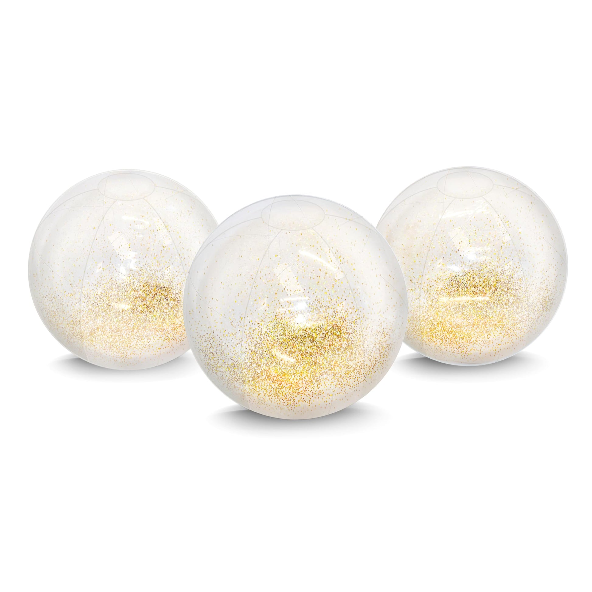 Coconut Outdoor 3-Pack Jumbo 27" Inch Inflatable Glitter Beach Balls