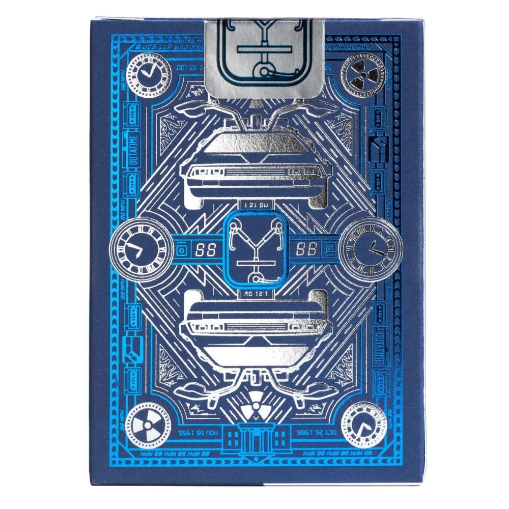 Bicycle Back To The Future Playing Cards 1 Pack, Premium, Foil, Metallic , Blue