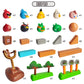 ROLOSO Newly Licensed Angry Birds Toys Playsets Build N’ Launch Construction Brick Assembly Building Blocks Sets Pig City Strike 2 Takedown Space