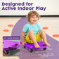 Hurtle Scooter Board for Kids with Safety Handles - Heavy Duty Gym Floor Scooter with 360° Wheels for PE, Indoor Active & Sensory Play - Supports 200