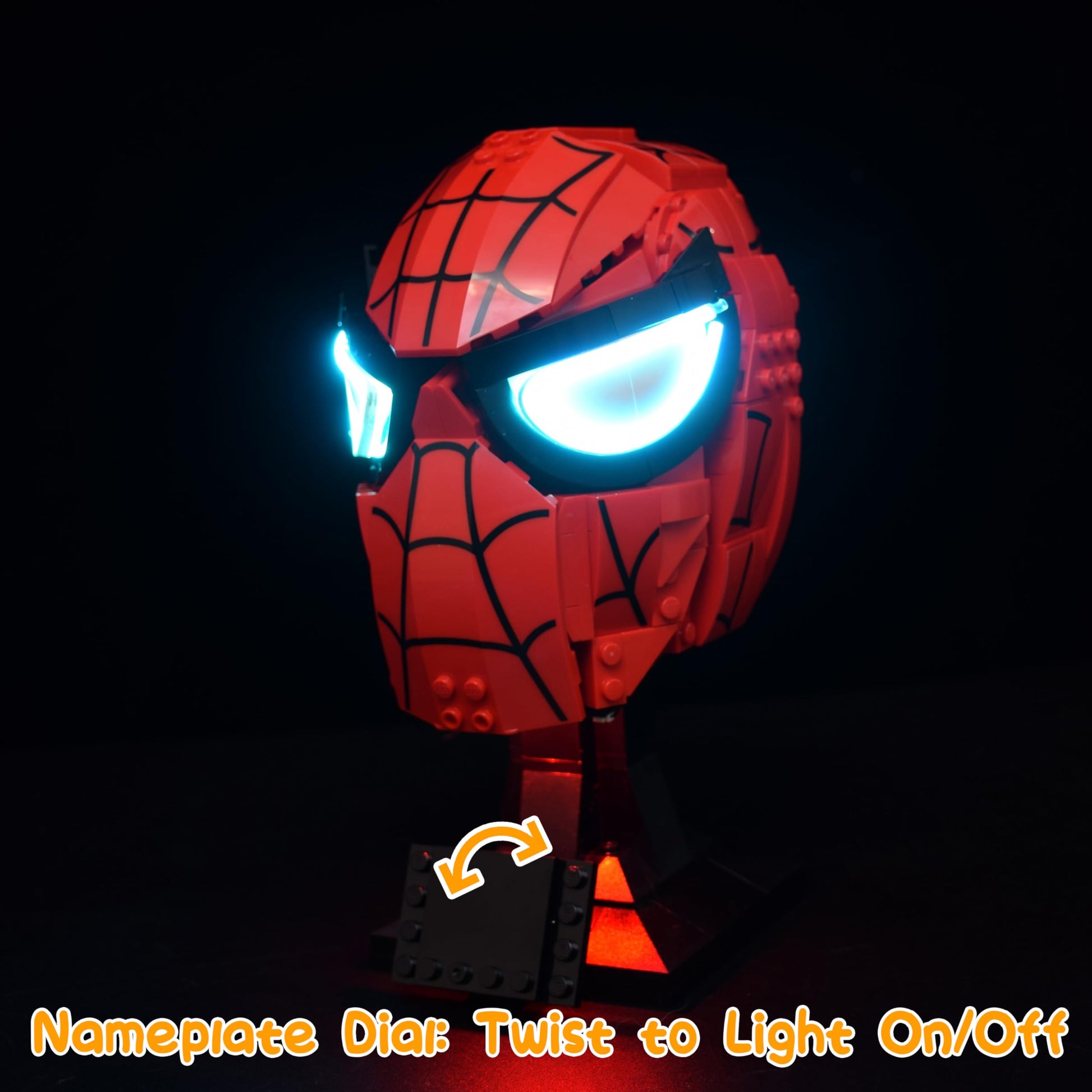 LightGo LED Lighting Kit Designed for Spider-Man's Mask Compatible with Lego 76285 Building Set - Not Include Model