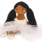 iscream Corps de Ballet Plush Allongé Ballerina with Glitter and Embroidered Accents for All Ages, Black Hair