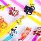 24PCS Animal Bubble Wands for Wild One Birthday Baby Shower Decorations Safari Jungle Theme Party Favors Supplies, Pinata Suffer, Goodie Bags Filler