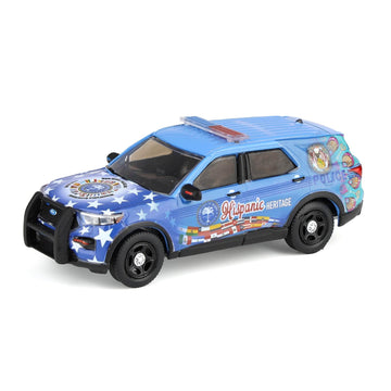 Greenlight 1/64 2022 Ford Police Interceptor Utility, Miami Police Department Hispanic Heritage Deco, Hobby Exclusive GLT30554