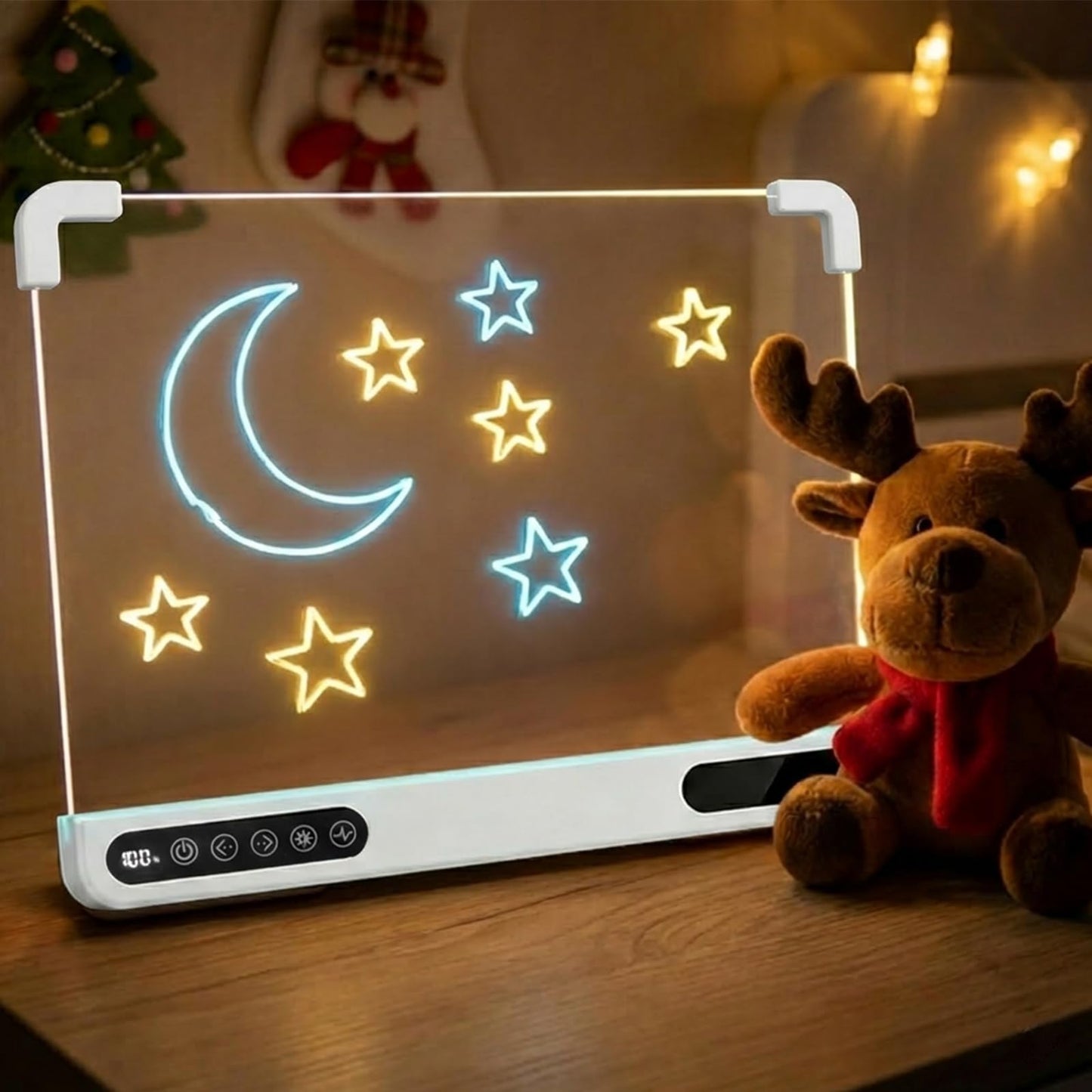 LED Light Up Drawing Board for Kids 5-12, 16''LED Note Board with Colors & Dimmable Glow, Scratch-Resistant Acrylic Magic Writing Board,Creative