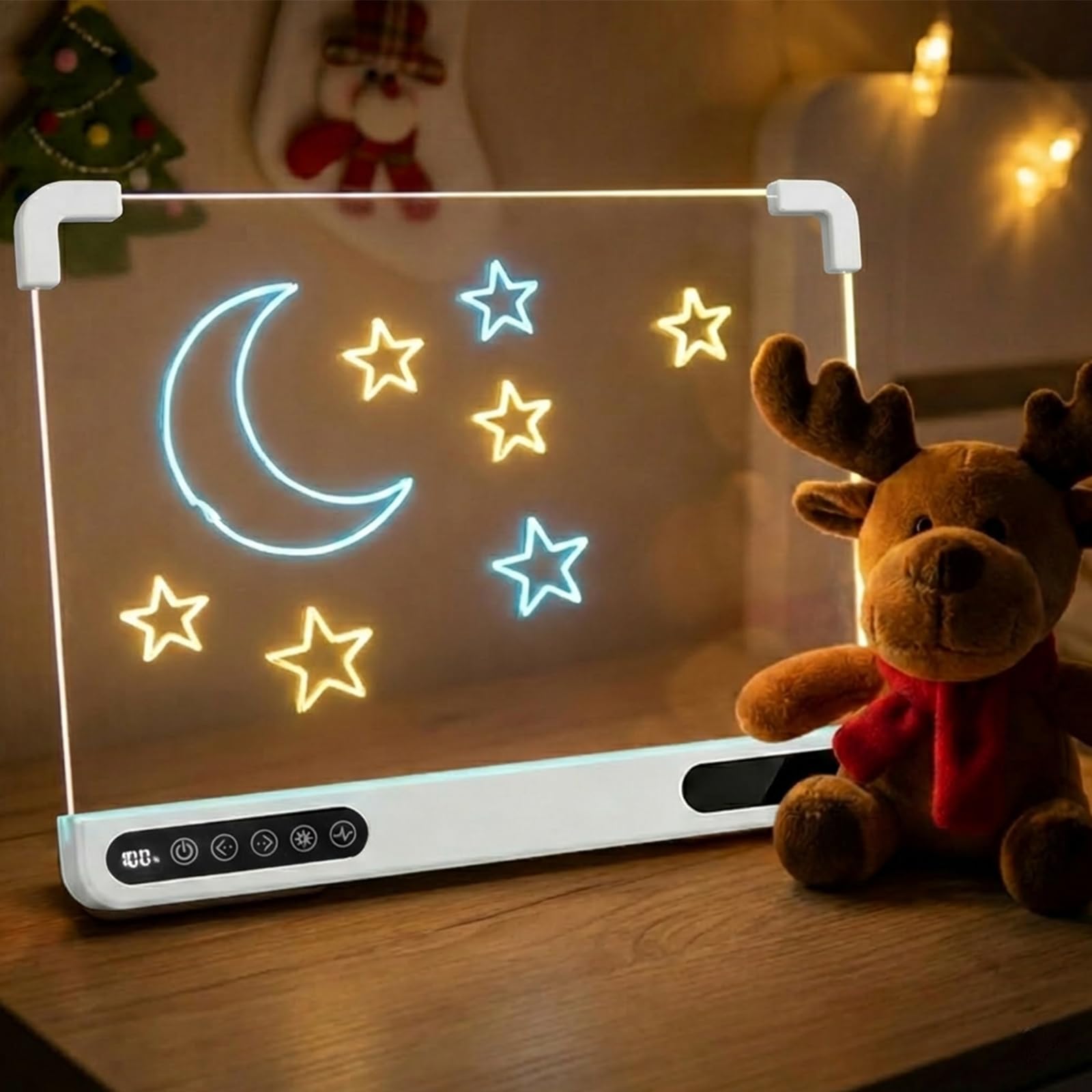 LED Light Up Drawing Board for Kids 5-12, 16''LED Note Board with Colors & Dimmable Glow, Scratch-Resistant Acrylic Magic Writing Board,Creative