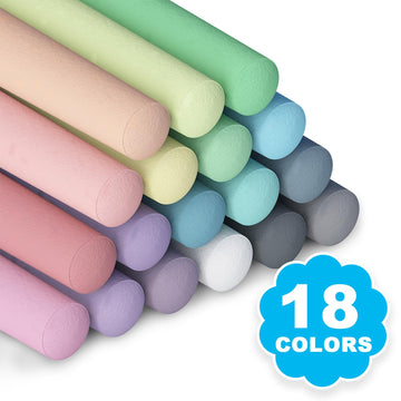 feela 180 Pack Sidewalk Chalk, Sidewalk Chalk Set For Kids Jumbo Chalk Bulk, Great for Kids Family, Paint on Sidewalk Wall School Driveway Blackboard